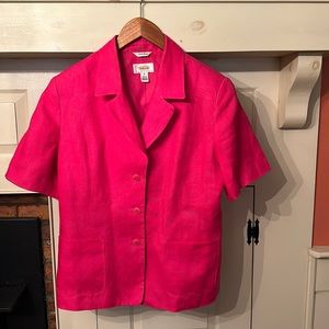 Talbots Linen Short Sleeve Blazer